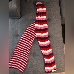 Candy cane striped scarf